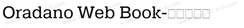 Oradano Web Book字体转换